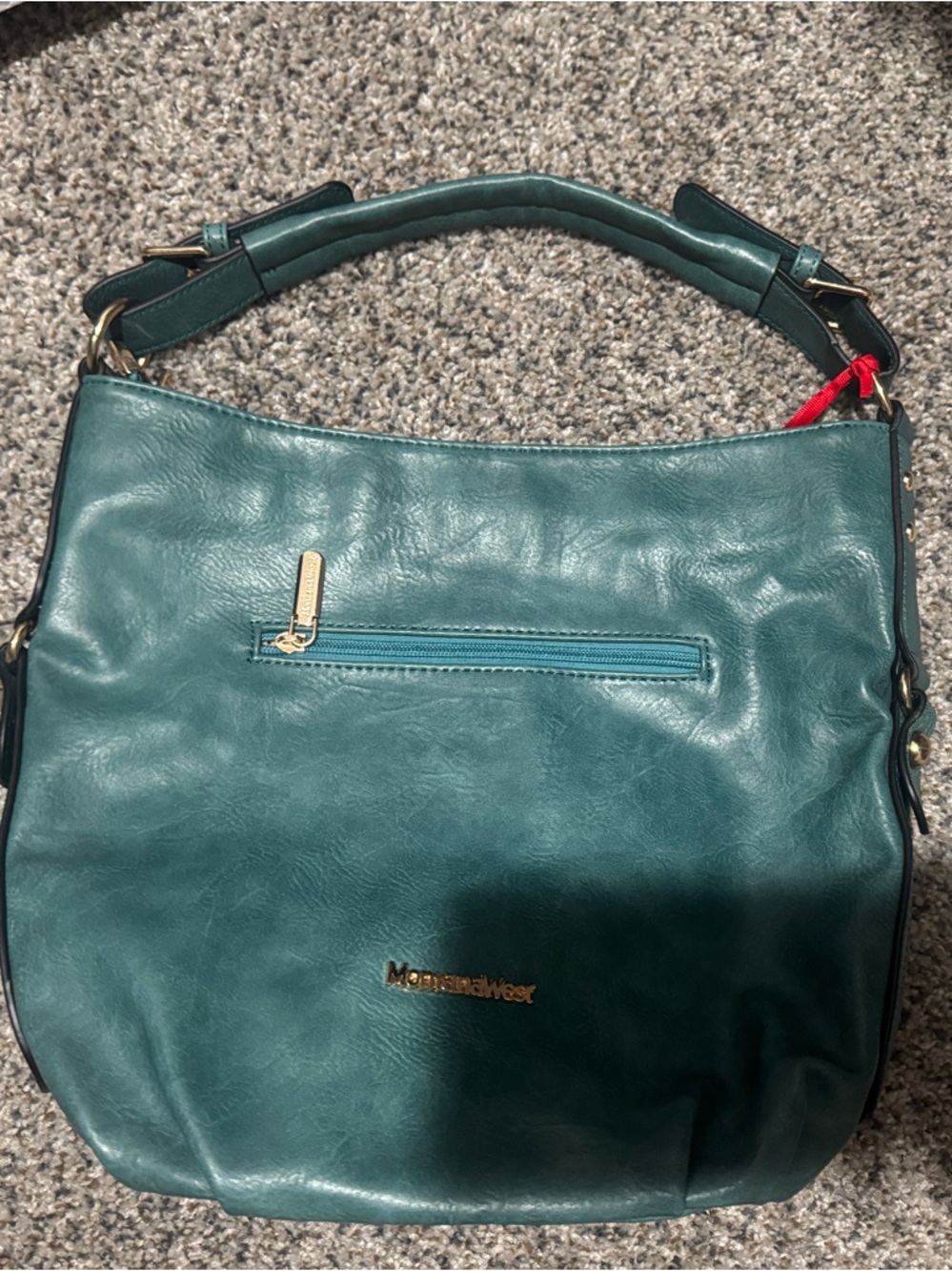 Montana West Teal Shoulder Bag with Gold Hardware